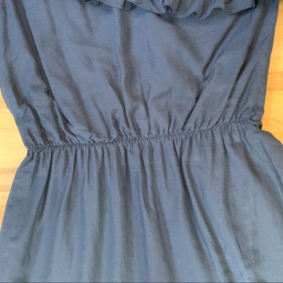 Kas New York Women’s Navy Blue One Shoulder Eyelet Ruffle Dress, Size Medium - Picture 3 of 12